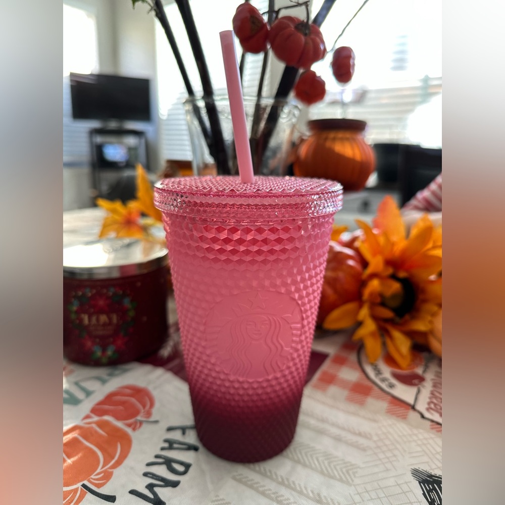 Starbucks pink ombré studded tumbler